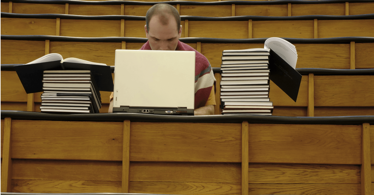 Student in einem Hörsaal