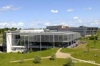 Aufnahme eines Campusgebäudes der FH Flensburg